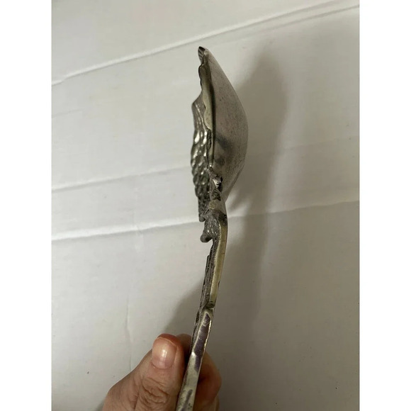 Metal Owl Spoon Rest Laddle Rest Silver Color - Picture 5 of 11